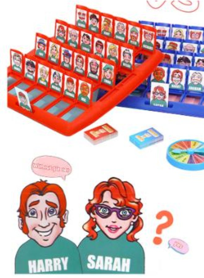 من هو لعبة لوحة العائلة خمن من أنا لعبة سطح المكتب التعليمية للأطفال لعبة التعلم المتعة والتفاعلية لربط العائلة - Image 1